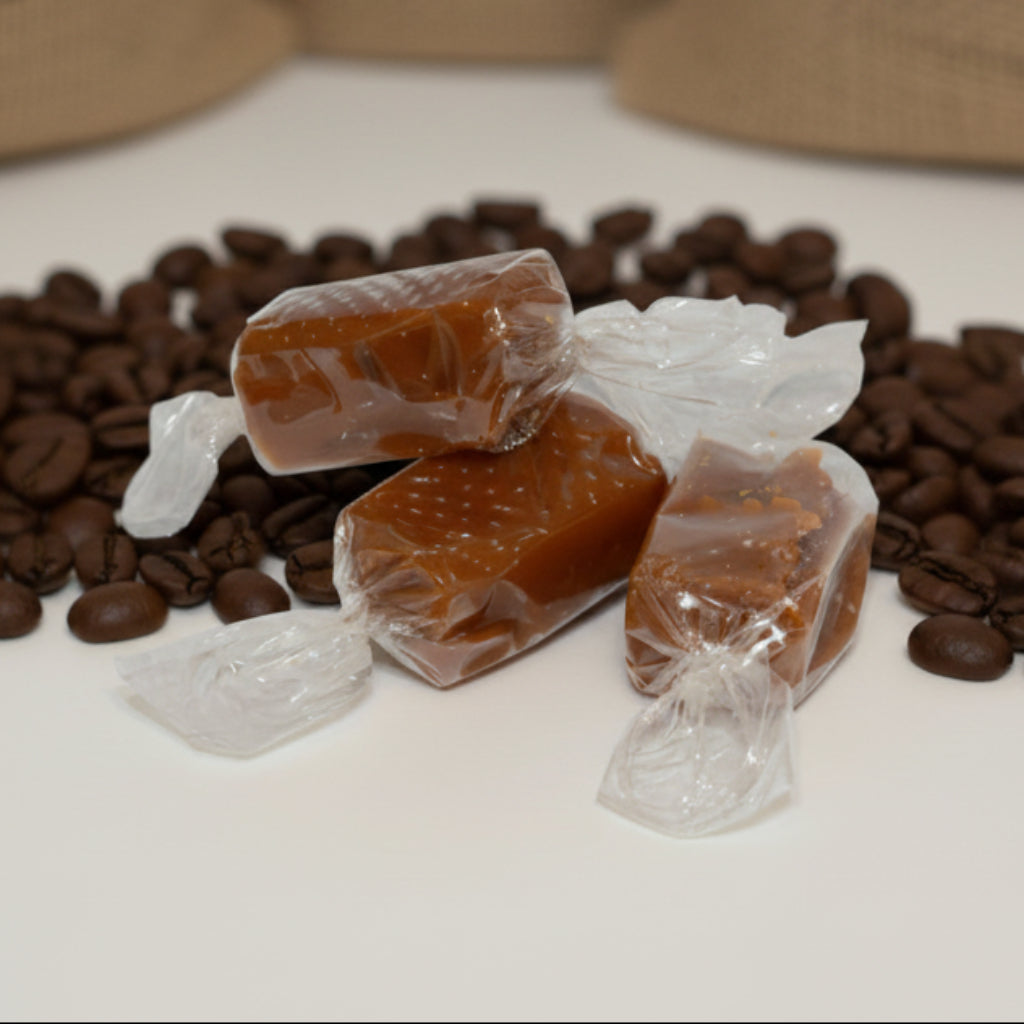 Caramels au lait et beurre salé aromatisés au CAFE