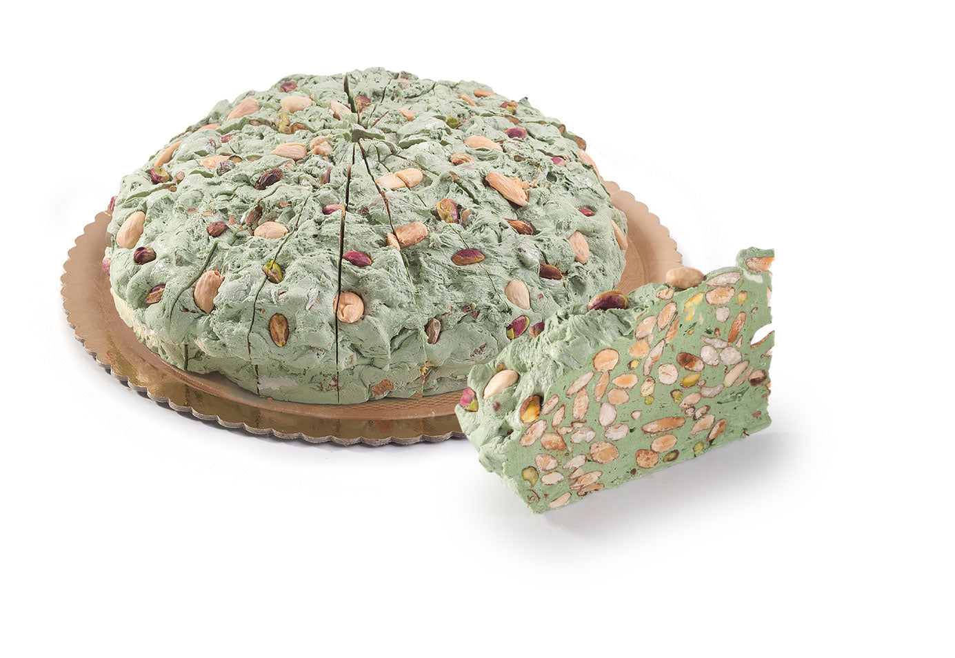 Part de nougat tendre à la pistache 150g