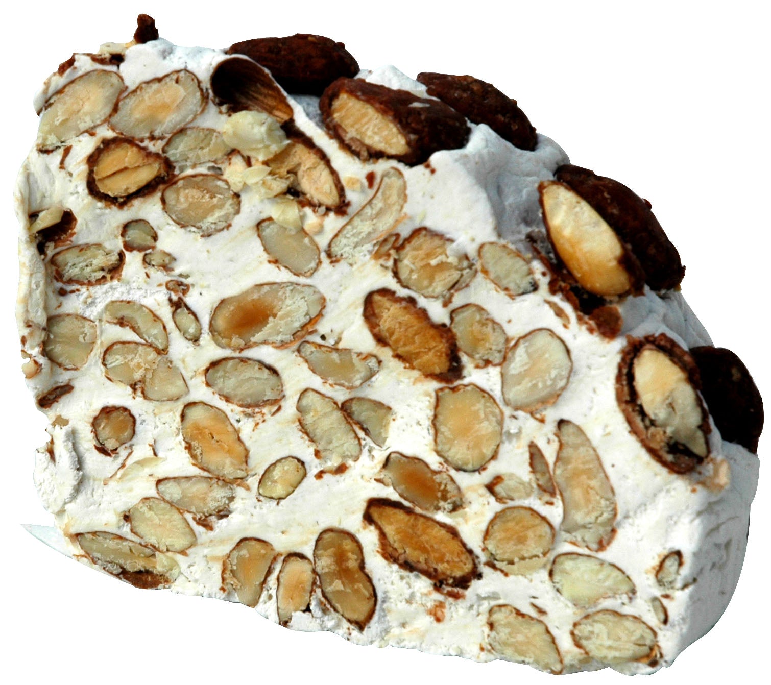 Part de nougat tendre aux pralines 150g