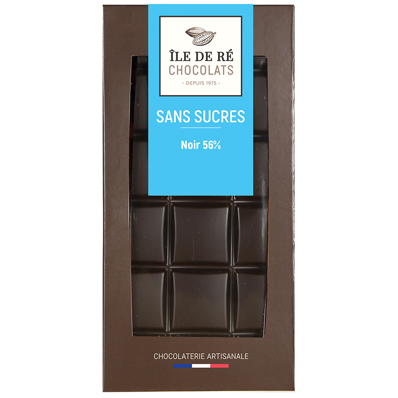Tablette de Chocolat Noir 55% sans sucres ajouté