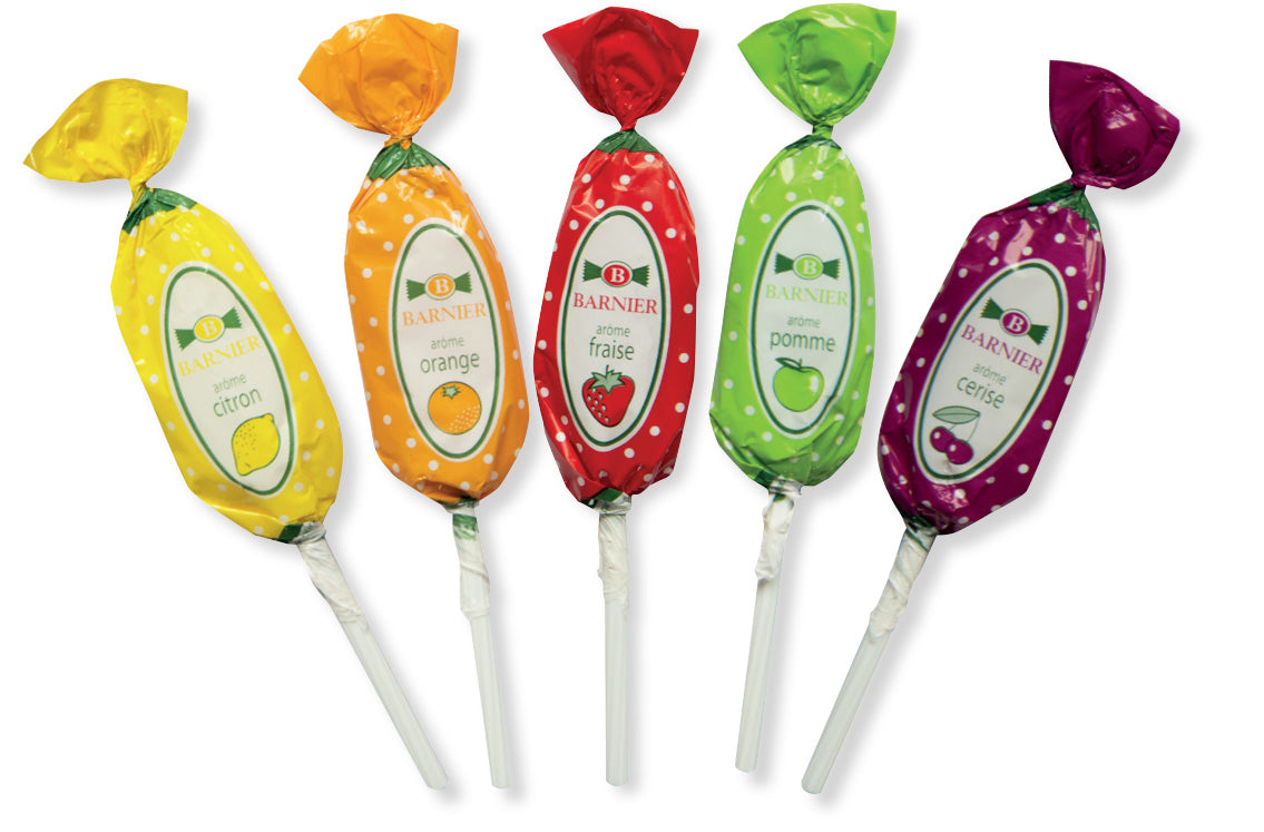 Sac de 100 sucettes fruits