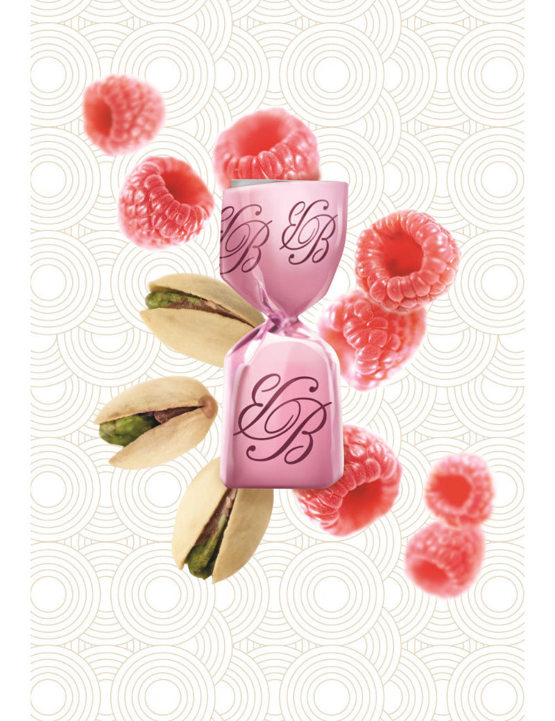 Bonbons feuilletés PISTACHE/FRAMBOISE