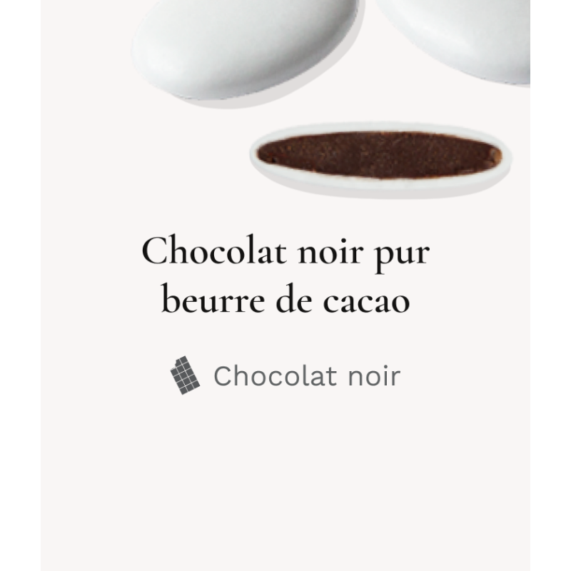 Dragée chocolat Décor Laque Blanc 250g
