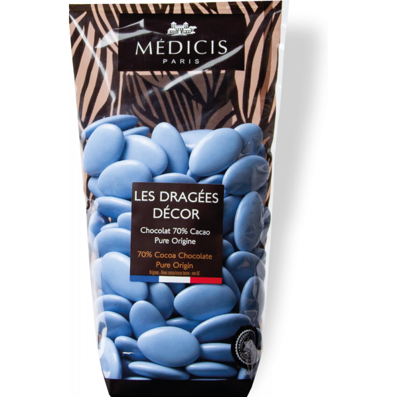 Dragée chocolat décor Bleu Galaxie 250g