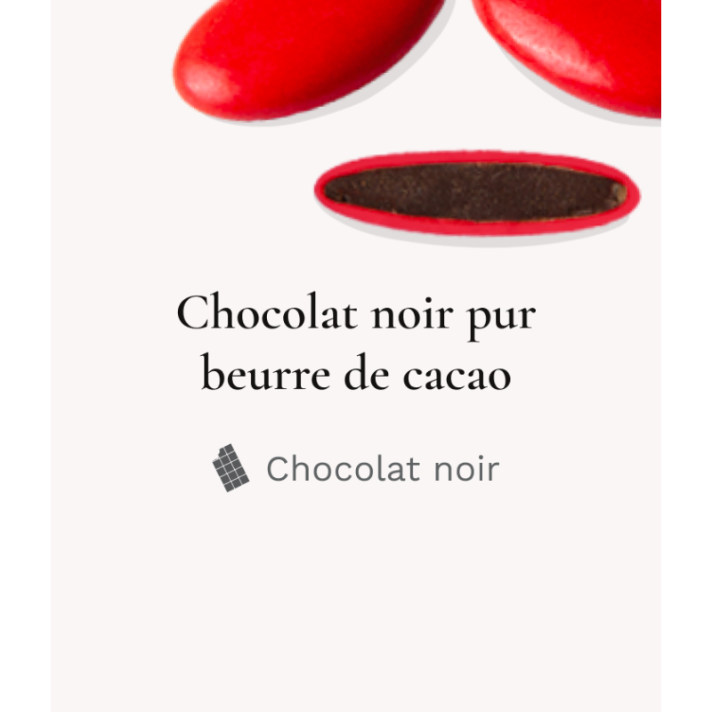 Dragée chocolat décor Coquelicot 250g