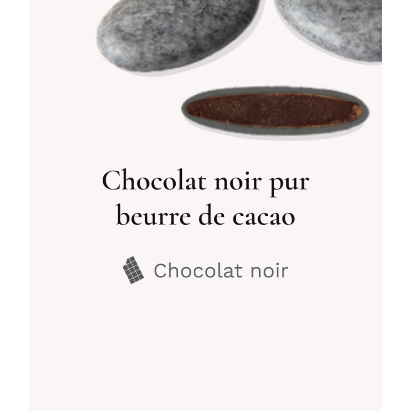 Dragée chocolat Décor Gris Granité 250g