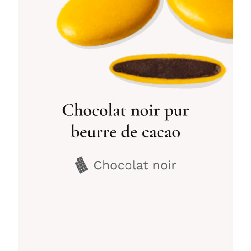 Dragée chocolat Décor Jaune Safran 250g