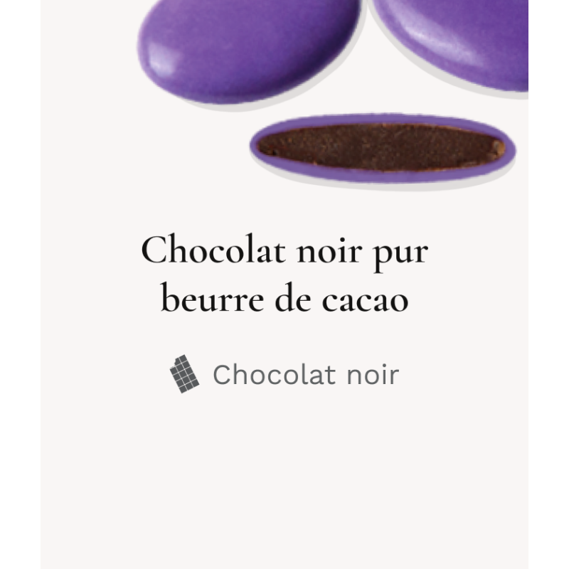 Dragée chocolat Décor Lavande 250g