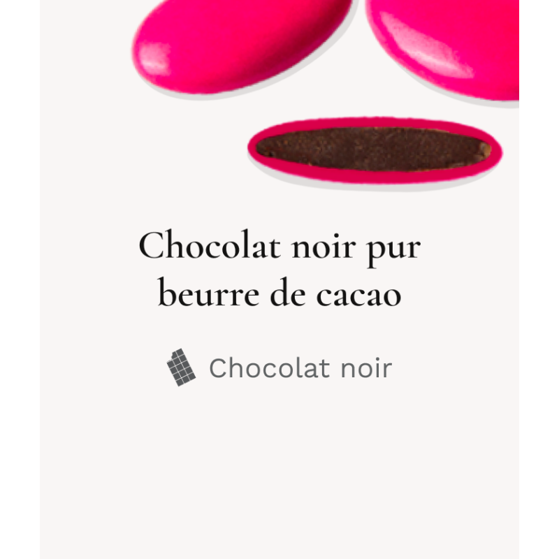 Dragée chocolat décor Magenta 250g