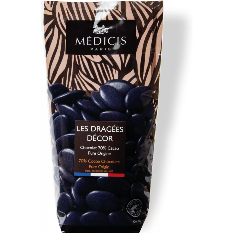 Dragée chocolat décor Bleu marine 250g