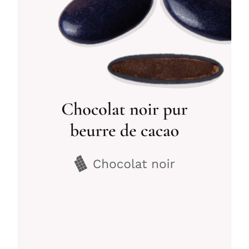 Dragée chocolat décor Bleu marine 250g