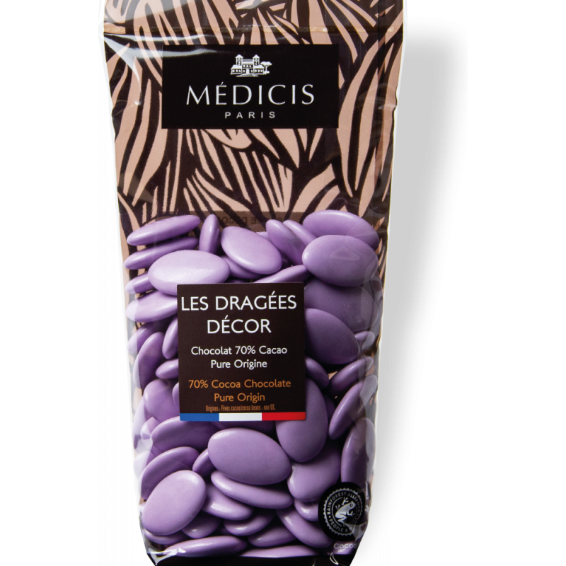 Dragée chocolat Décor Mauve 250g