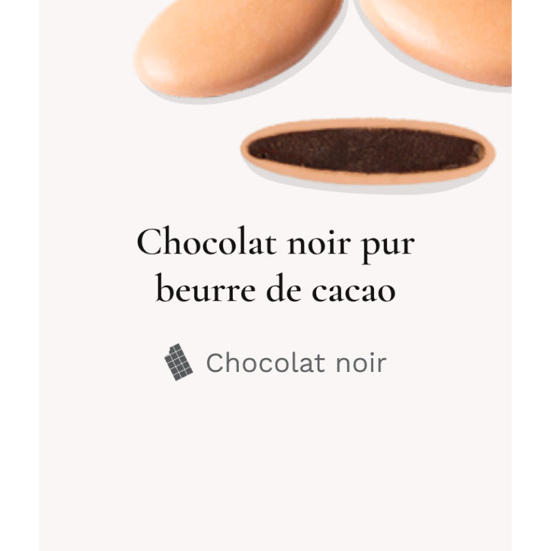 Dragée chocolat décor Pêche 250g