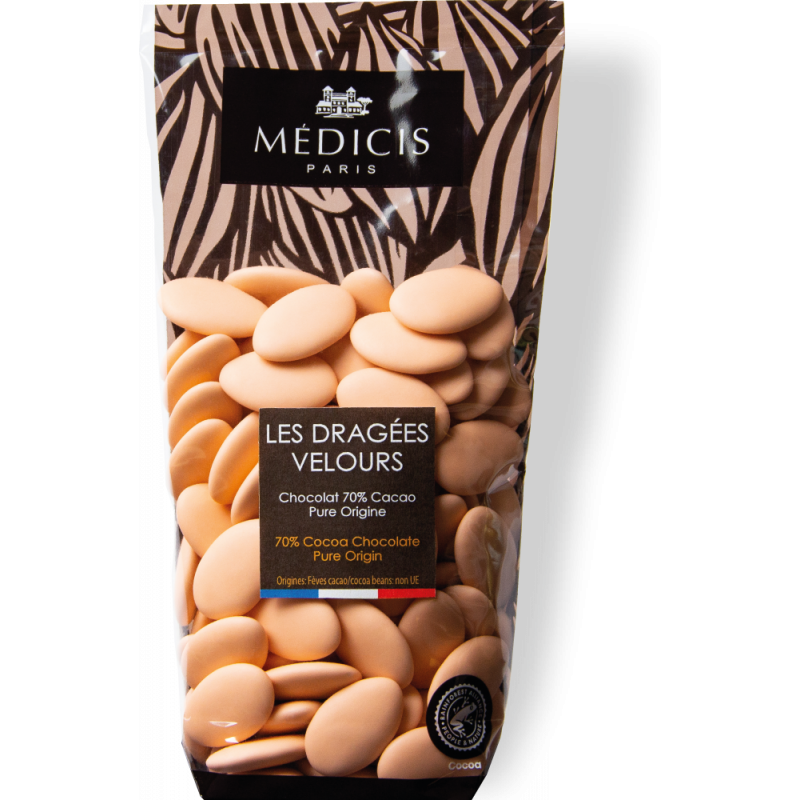 Dragée chocolat Velours Saumon 250g