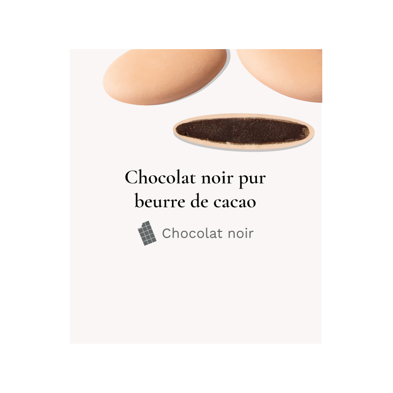 Dragée chocolat Velours Saumon 250g