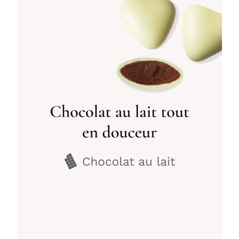 Dragée chocolat Lait Petit coeur Dune 250g