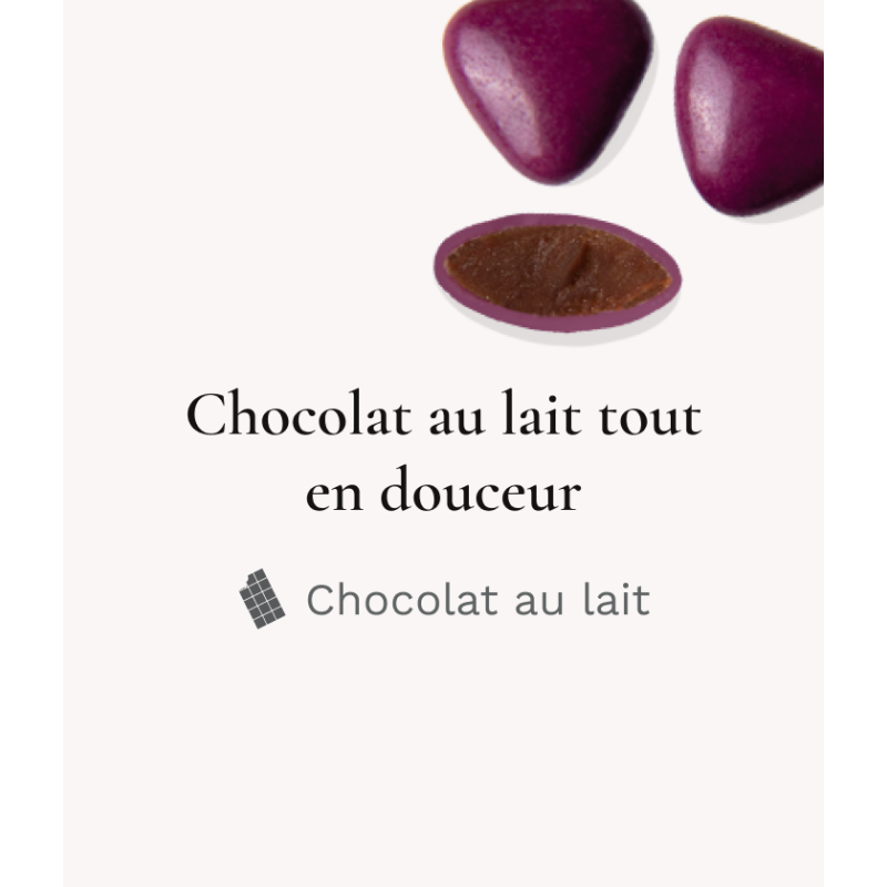 Dragée chocolat Lait Petit coeur Grenache  250g
