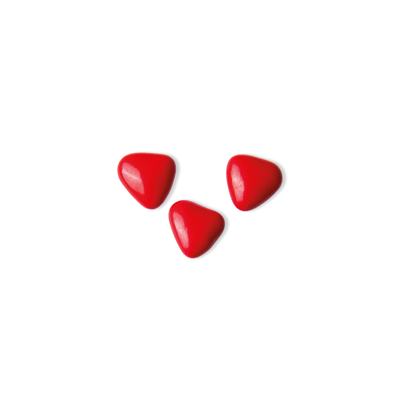 Dragée chocolat Lait Petit coeur Rouge 250g