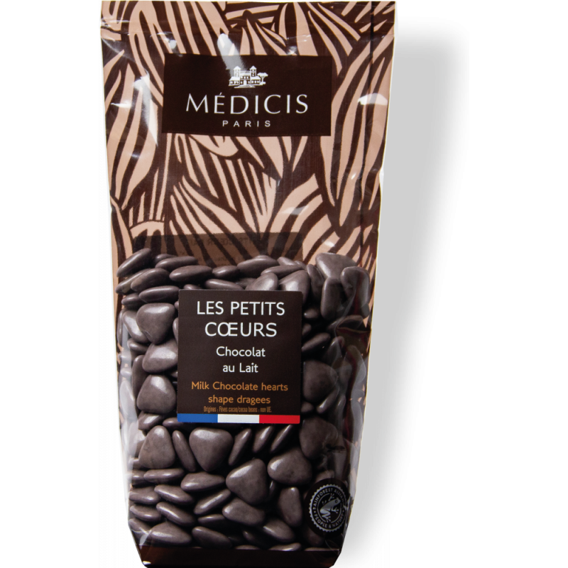 Dragée chocolat Lait Petit coeur Taupe  250g
