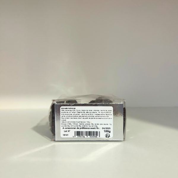 rochers chocolat noir pistache - L'Atelier G