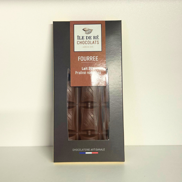 tablette de chocolat au lait praliné et noisettes 35% - L'Atelier G
